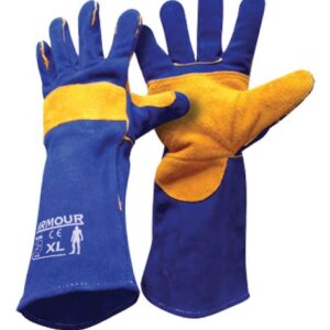 Welding Gloves Lined HD Blue