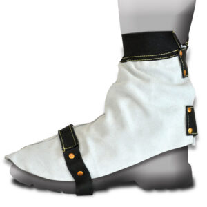 Leather Spats Grey Pair